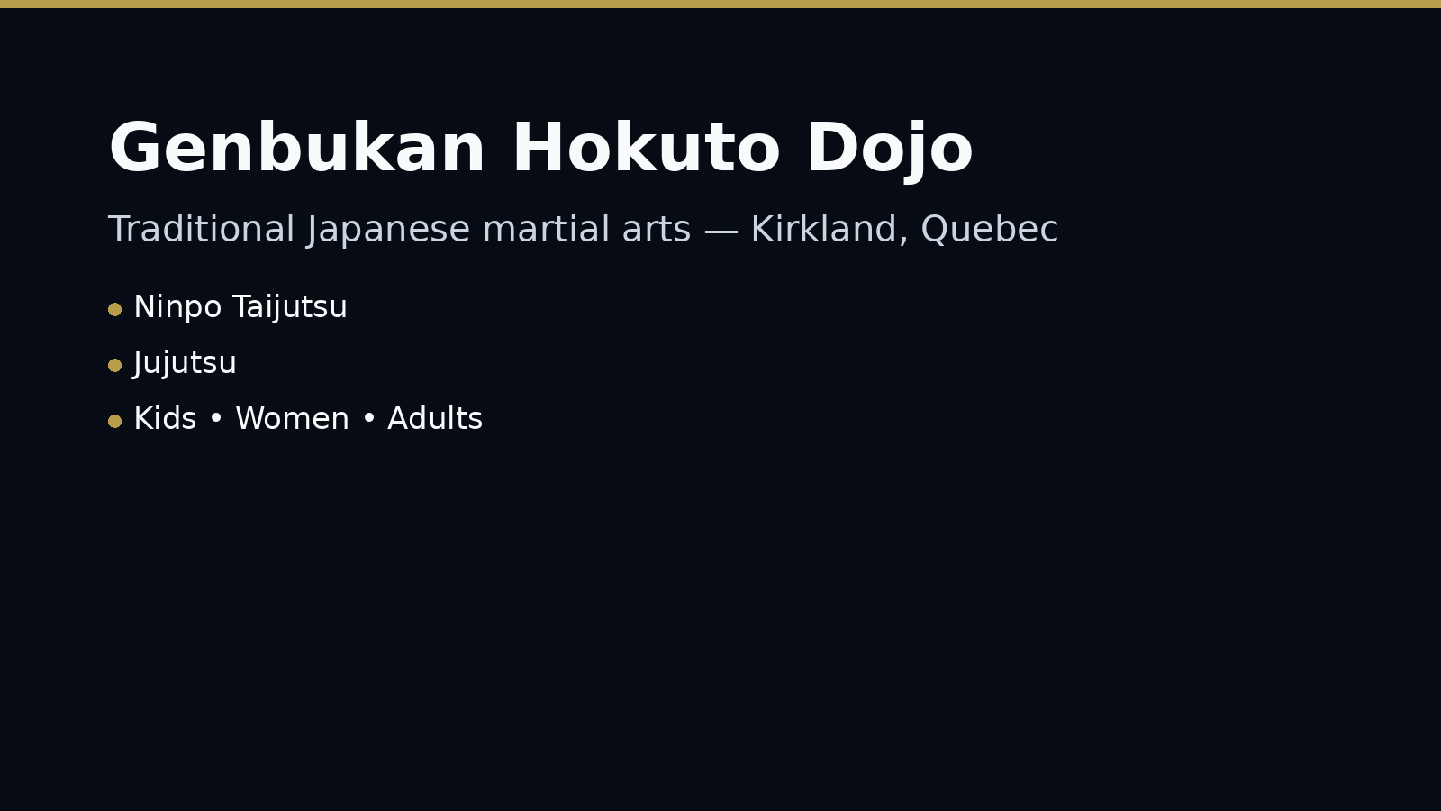 Dojo training